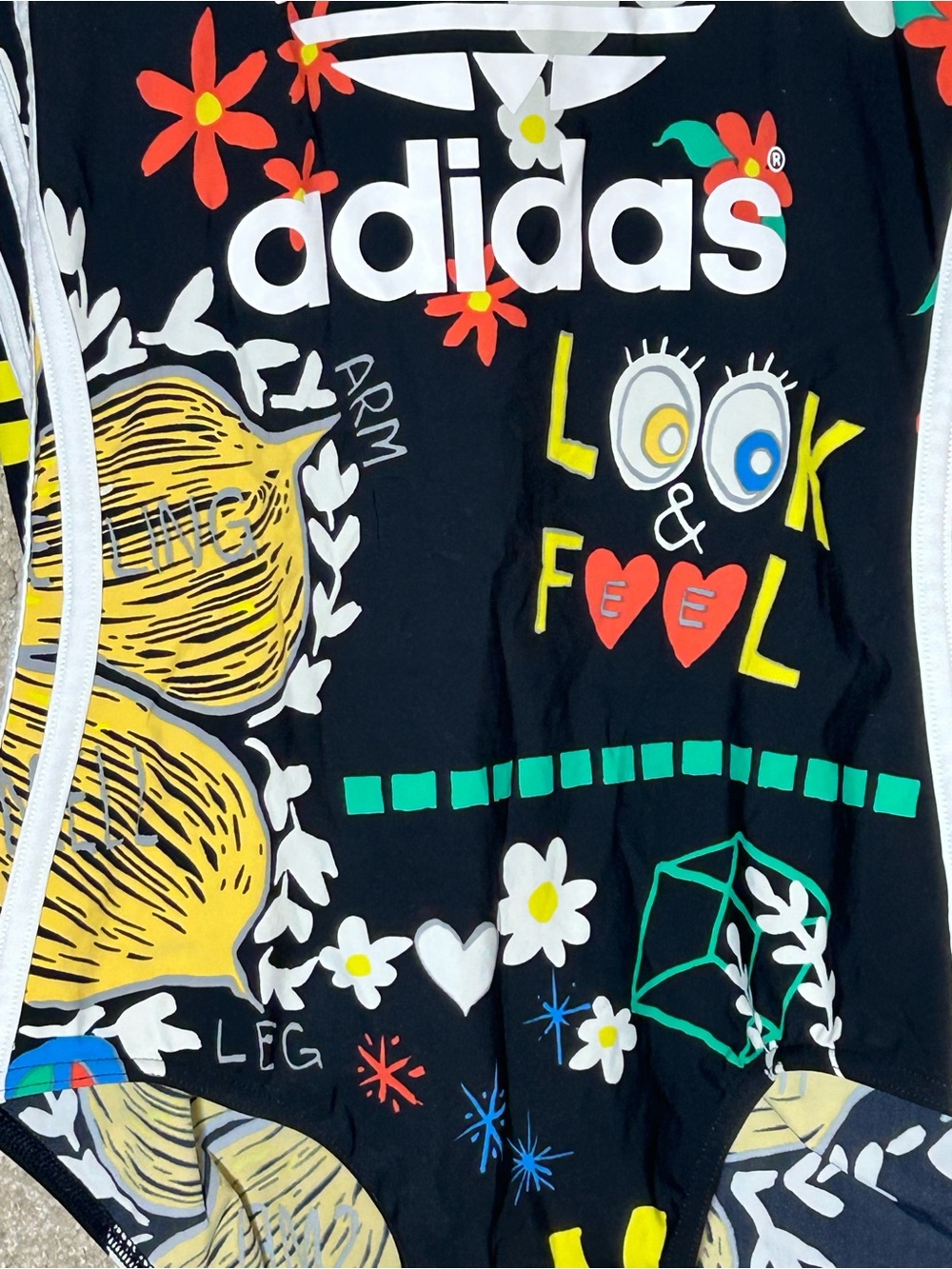Adidas Originals x Pharrell Williams Artist Suit Swimsuit Sz L. Look & Feel - Picture 2 of 4